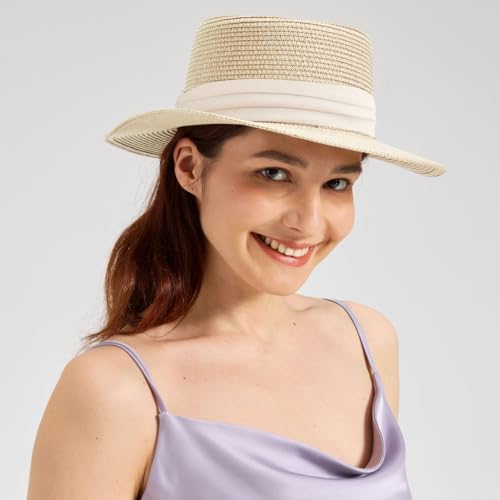 Sombrero de playa de paja para mujer verano talla M miniatura 2