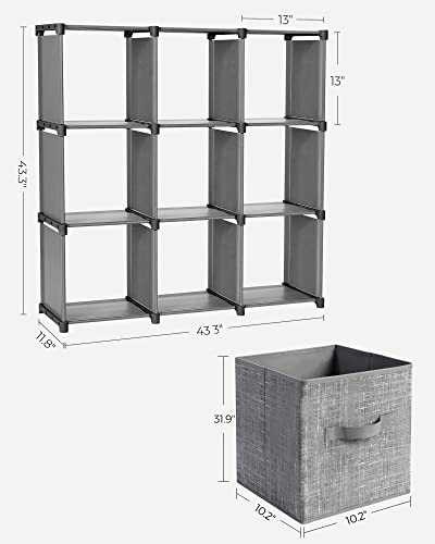SONGMICS 9-Cube Storage Shelf and Fabric Bin Bundle #TOP8