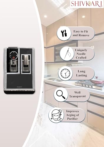 Image of Water Purifier Cover Compatible with Aquaguard Blaze Insta Hot & Ambient RO+UV - Dustproof, Waterproof, Oil Stain Protection, Transparent Front, Velcro Closure, Fits Wall-Mounted /Table-Top