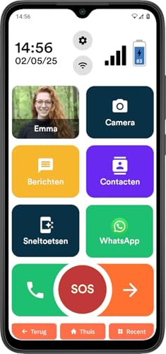 Senifone S1 Senioren-Smartphone Schwarz 64 GB Whatsapp- und SOS-Funktion für Senioren