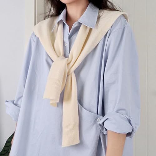 Women Cute Sweater Shawl Wraps Sweater Knitted Knotted Shawls Travel Casual Scarf Cape Shoulder Tops2