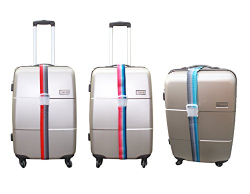 Smartrip Heavy Duty Adjustable Luggage Strap Suitcase Travel Belt Rainbow