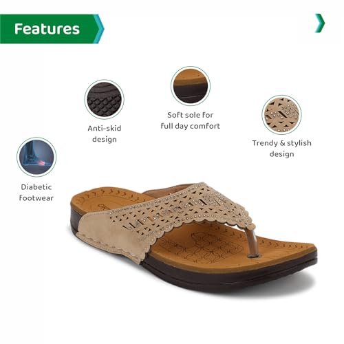 Image of ORTHO JOY doctor Slipper for women Fancy || Orthopedic Women's Slipper || Regular Wear slippers For Women
