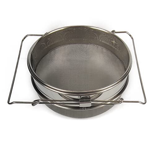 byander Edelstahl Doppelsieb, Honigsieb Ø 23cm Honigsieb Edelstahl Honigernte Honig Sieben Imkereibedarf