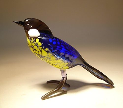 Glass Great Tit Bird Figurine