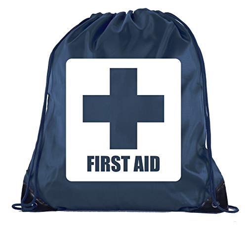 Image of Mato & Hash First Aid Backpack Drawstring Medical Bag for Emergencies or Epi Pen & Medicine - 3PK Navy CA2500FirstAid S4