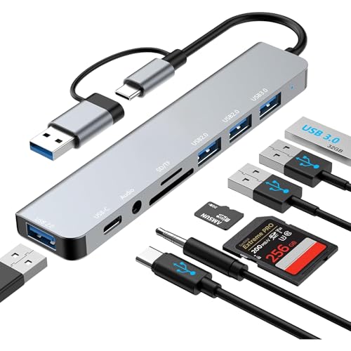 USB Hub 3.0 USB C Hub 8 in 1 with