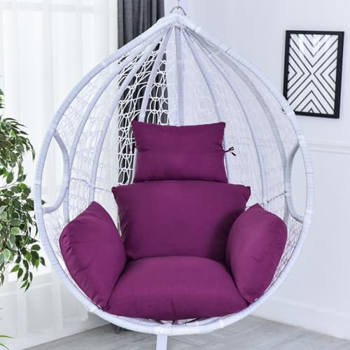 Hamaca columpio de huevo, silla colgante de ratán para interiores y exteriores, con soporte, para patio, jardín y dormitorio, asiento acogedor para relajación y comodidad