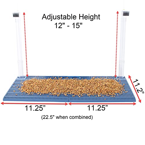 Image of Penn-Plax Undergravel Aquarium Filter for 15-20 (high) Gallon Tanks - Two 11.2 inch x 11.25 inch Plates - Under Gravel System for Clear, Clean Water - Safe for Freshwater and Saltwater Tanks