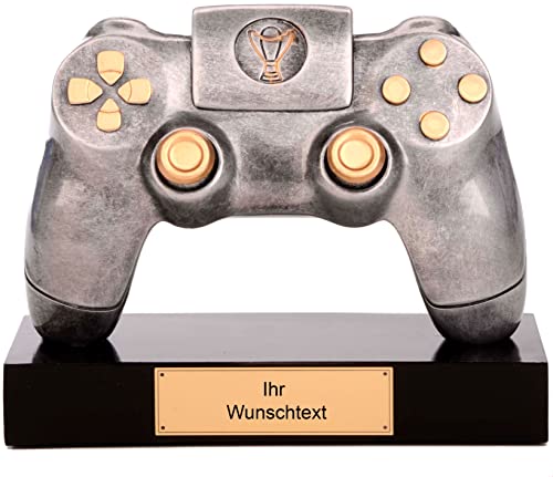 E-Sports Trophäe Gaming Controller Pokal handbemalt mit Ihrer persönlichen Gravur, die Geschenkidee für den Gamer und E-Sport Fans Cover