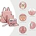 Soperwillton Women Fashion Backpack Purse Anti-Theft Leather Shoulder Bag Travel Multi Pockets Handbag Wallet Set 3pcs