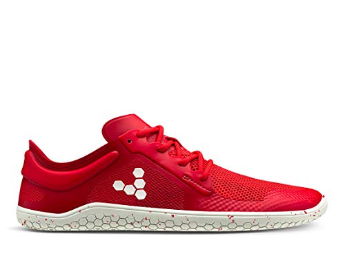 VIVOBAREFOOT Primus Lite II Reciclado IWD, Zapato transpirable para mujer con movimiento ligero vegano con suela descalza, color Rojo, talla 42 EU