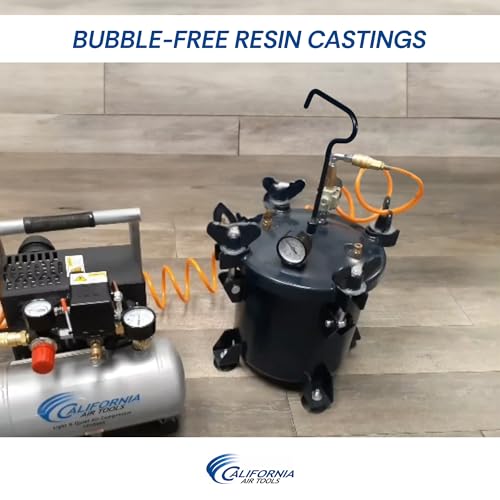 California Air Tools 255C 2.5 Gallon Pressure Pot for Epoxy Resin Casting, Coated Steel Tank, Portable, Blue