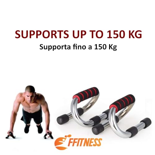 FFitness Push Up Stands, Unisex Adulto, Naranja, Talla única - Imagen 5