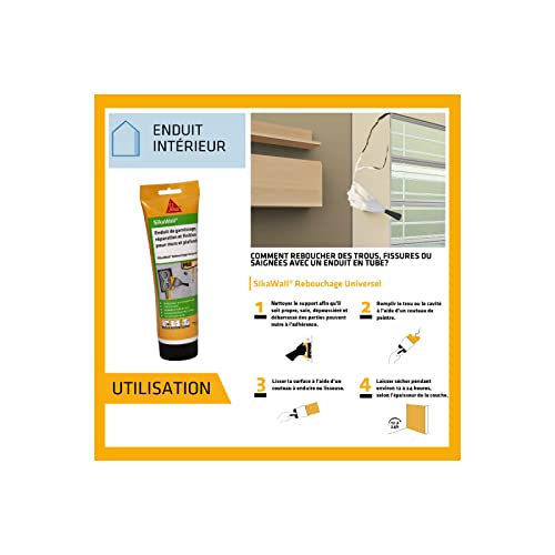 SIKA Lot de 6 enduits de rebouchage SikaWall Rebouchage Universel - 425g