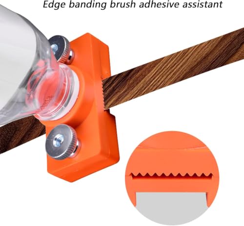 Image of AASONS Combo 3pc Woodworking Edge Banding Tool Set, Edge Banding Glue Applicator Blocks For 10-22mm Width Trim & Trimmer Cutter With Guide Rail & Level, With 10Pcs Blades, For Plywood, Cabinet, DIY