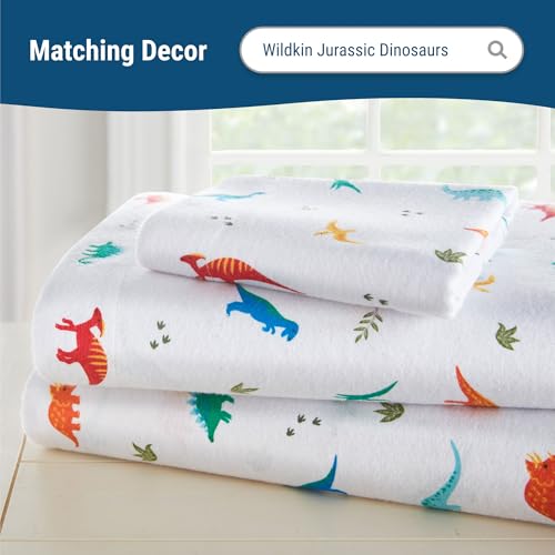 Image of Wildkin 100% Cotton Flannel Crib Sheet - Soft & Breathable Fitted Sheet - Jurassic Dinosaurs