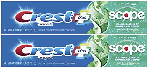 Crest Toothpaste Plus Scope Whitening Minty Fresh (Pack of 2)
