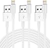 Cable cargador para iPhone QZIIW de 10 pies, [Certificado Apple MFI] Paquete de 3 cables USB a Lightning extra largos de 10 pies, cable de carga Apple de 10 pies para iPhone 14 13 12 11 Pro Max Mini XR X 9 8 7 Plus 6s y iPad 2