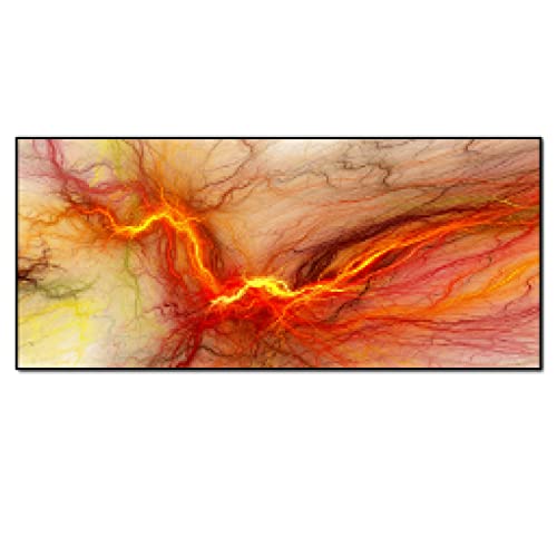 Peinture abstraite sur toile pour habiller un grand mur de chambre 60x150