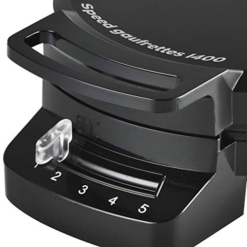 LITTLE BALANCE 8382 Speed Gaufres Coeur 1200 Elektrischer Waffeleisen, Schwarz – Bild 5