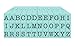Contact USA Upper Alpha Medium 36ct Pegz Upperase Alphabet Stamp Set, Tiffany Blue