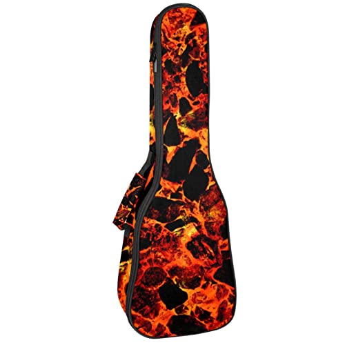 Sac à dos ukulélé de concert rouge magma rembourré 10 mm