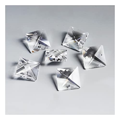 Chandelier Crystal Prisms Pendants 100pcs 14/16/18/20mm Square Loose Crystal Bead