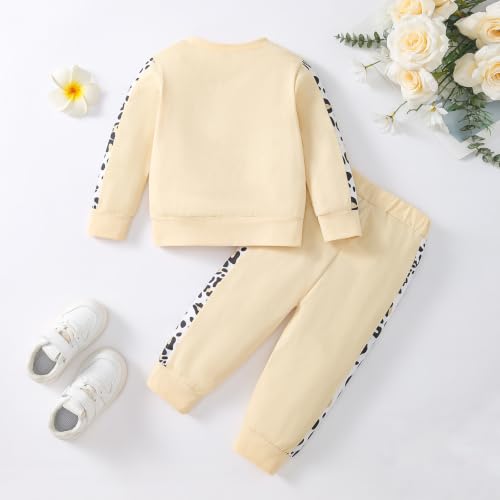 Image of Toddler Baby Girl Fall Clothes Sweatshirt Pants 2Pcs Outfits 1-5T