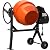 SILVEL 4.3 Cu.Ft. Concrete Mixer Machine, 450W 3/5HP Electric Cement Mixer Machine with Wheel and Stand for Stucco