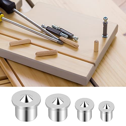 8Pcs Dowel Pin Center Dowel Centre Point Set, Woodworking Alignment Tool Points Marker Drill Center Stainless Steel for Woodwork Drill Tools, 6/8/10/12mm