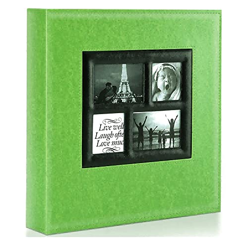 Image of Ywlake Photo Album 4x6 1000 Pockets Photos, Extra Large Capacity Family Wedding Picture Albums Holds 1000 Horizontal and Vertical Photos Green