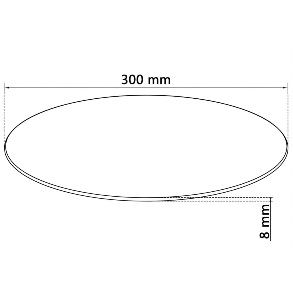homiuse Dessus De Table Rond Verre Trempé 300 mm Plateau De Table En Verre Trempé IdéAl Pour Les Tables à Manger Les Tables Basses Les Tables De Jardin Plateau De Table Meuble Design Simple Noir