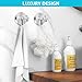 Fliverly 2pcs Suction Cup Hooks for Shower,Inside Shower,Wall,Bathroom,Bedroom,Kitchen,Door,Glass Window, Mirror, Tile, No Drilling Hanging for Towels,Robes,Loofah,hat,Clothing,Wreath (Pro-Sliver)