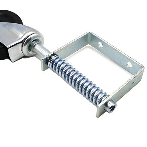 DGQ Spring Loaded Gate Caster 130 lb Load Capacity, 4-Inch, Black