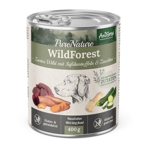 Dehner Best Nature Hundefutter Adult, Rind und Pute mit Karotten, 6 x 400 g (2.4 kg) 5 AniForte Hundefutter Nass WildForest 6 x 400g – nassfutter Hund, real Nature hundefutter, wolfsblut nassfutter, Hunde nassfutter, hundefutter nass 800g, Dog Food, Hunde Futter, nassfutter fã¼r Hunde