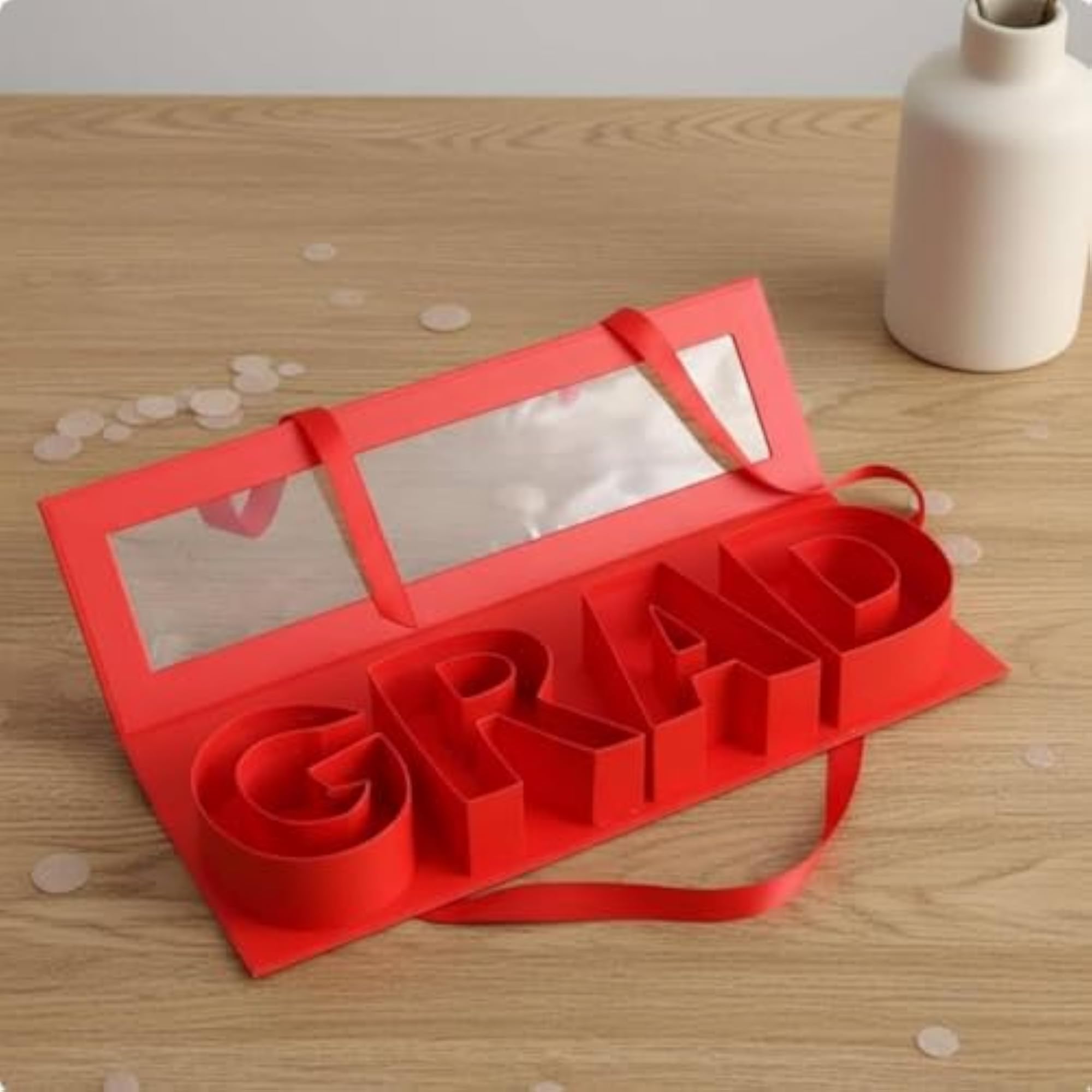 Grad Letter Gift Box, Black