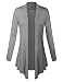 BIADANI Women Open Front Lightweight Cardigan Heather Grey XXX-Large