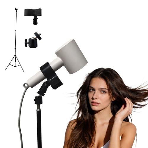 Adjustable Hair Dryer Stand with Clamp and Rotation