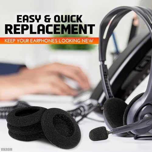 Image of Sounce 3 Pairs Earpad Cushion Compatible with Plantronics C-320M / C3220 /C325M /T110 | 5MM Thick Replacement Foam Sponge Ear Pads, High-Density Foam (6 Pcs / 3 Pairs, 55MM)