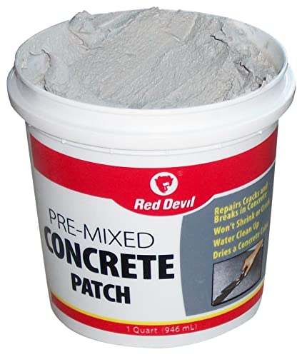 Red Devil 0644 Pre-Mixed Concrete Patch, 1 Quart, Pack of 1, Gray