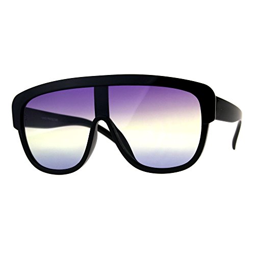 Oversized Sunglasses Arched Top Futuristic Shield Frame Gradient Lens UV4002