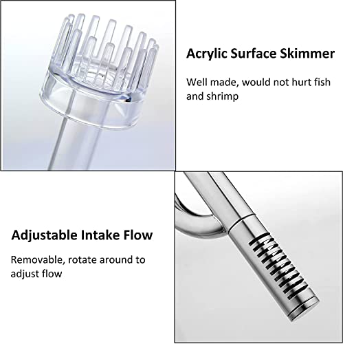 Image of VAYINATO Mufan Stainless Steel Inlet Outlet Pipe for Aquarium Cannister Filter with Surface Skimmer (13 MM (Suits 12 /16 MM Hose Tube)) by Petzlifeworld