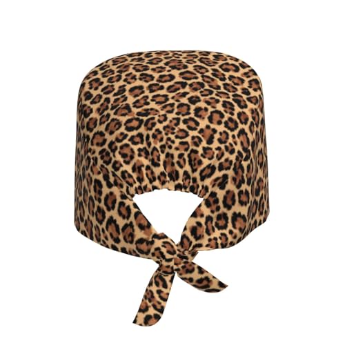 Image of Working Cap Scrub Cap with Sweatband Adjustable Unisex Tie Back Hat for Cleaning Farm Nursing