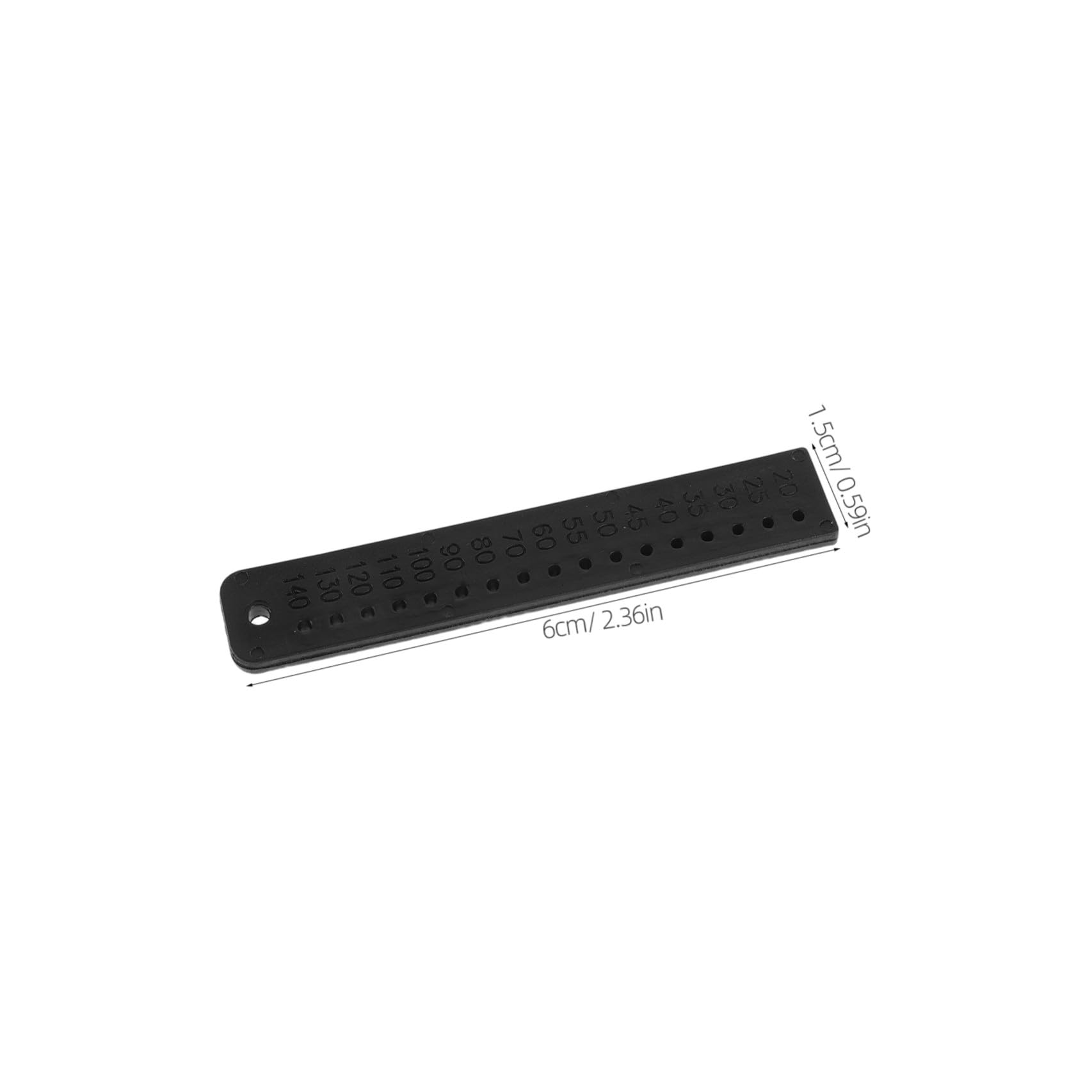 YARNOW Righello di Misurazione Endodontico 2 Pezzi in Plastica Nero Scala Chiara per Forniture Canalari Strumento di Precisione per Uso Clinico e Laboratorio