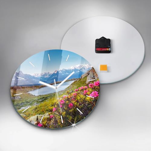 Horloge en Verre Mécanisme Silencieux Chamonix Wallfluent 30 cm - 5