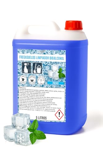 Fregasuelos Limpiador Bioalcohol de efectivo poder de limpieza 5 litros. Limpieza y abrillantado, sanitarios, duchas, azulejos, paredes, suelos, cocinas, (Fresco)