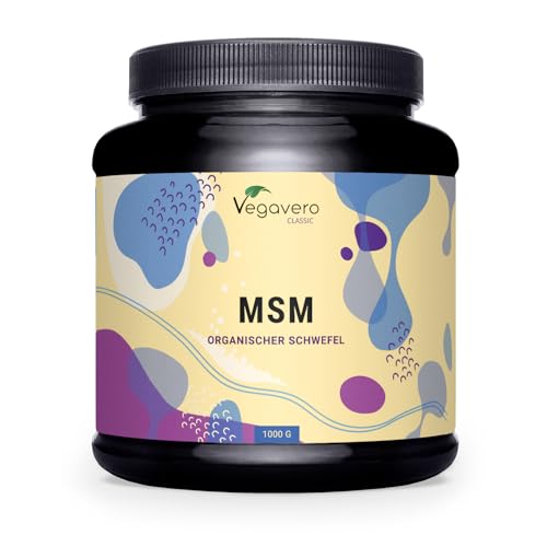 MSM Vegavero® Poudre | 1 Kg Méthylsulfonylméthane Pur à 99,9% | Sans Additifs & VEGAN | Formation de Collagène | Testé en Laboratoire | Format Sachet ou Boîte