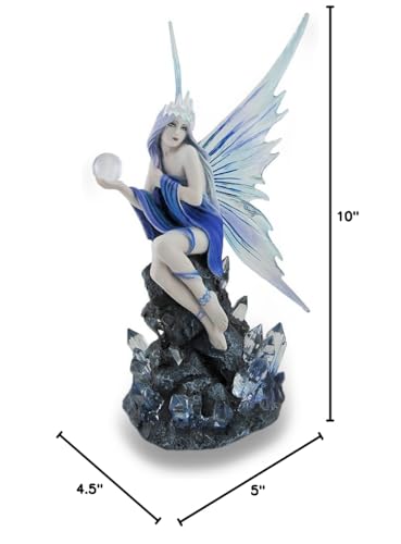 Estatua Hada Stargazer Azul y Púrpura 10 pulg miniatura 5