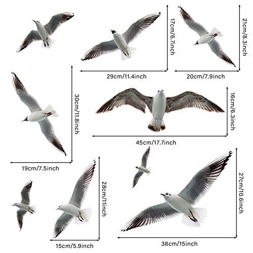 Vinilos Decorativos 3D Gaviotas Adhesivas de Pared miniatura 3